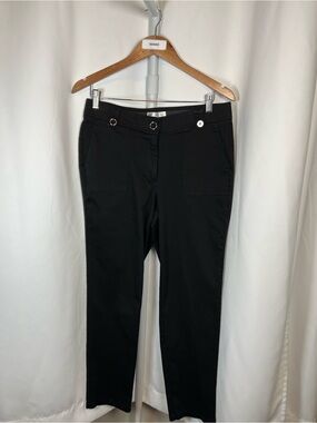 89th & Madison Black Pants with Elastic Waistband Size 10 Women